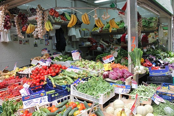 fruit and vegetables at the Mercato Trionfale